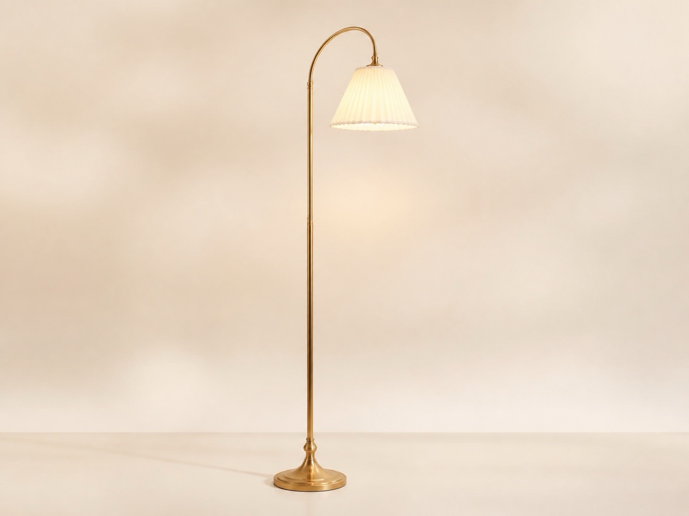 Floor lamp on a light cream background
