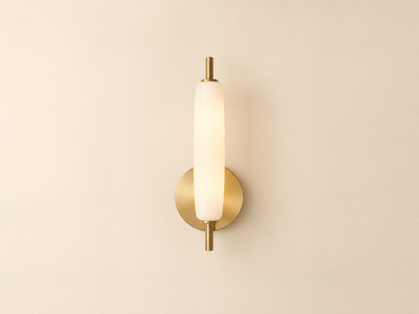 Wall light on a light cream background