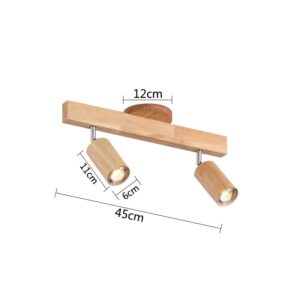 Wood-Tone Spotbar Ceiling Light
