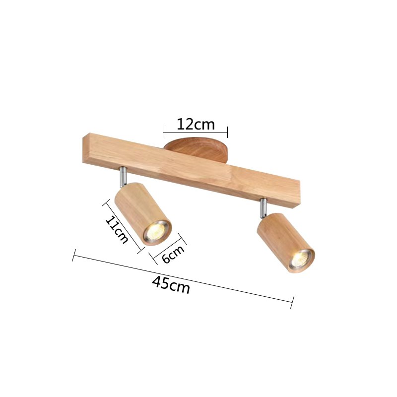 Wood-Tone Spotbar Ceiling Light