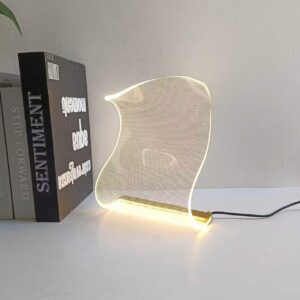 Clear Accent Table Lamp — Faceted