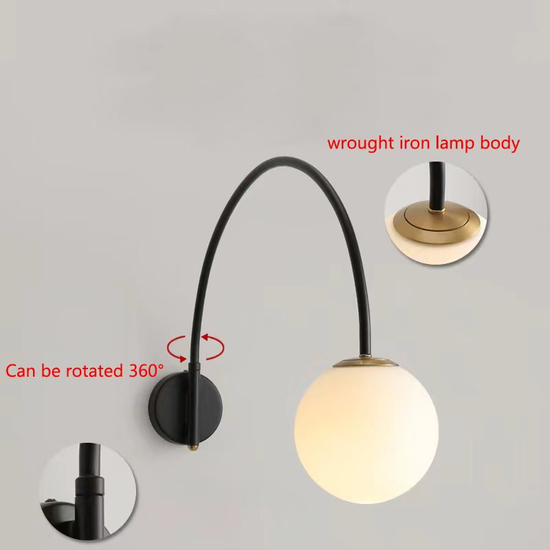 Arc Globe Wall Light